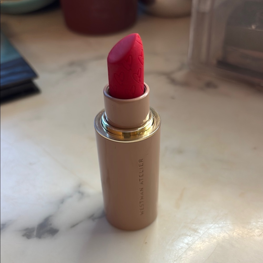 Westman Atelier Heart-Embossed Lipstick in Vibrant Pink